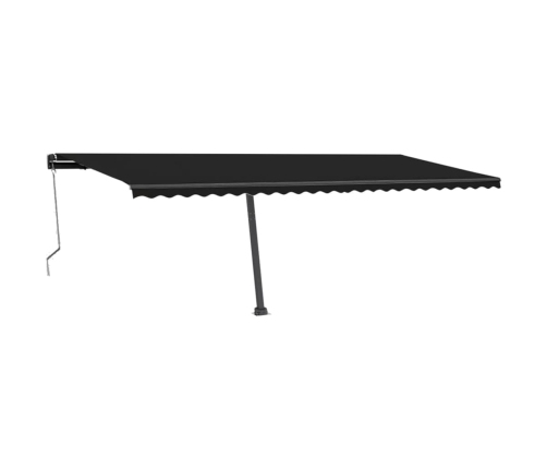 Toldo automático LED sensor de viento gris antracita 600x300 cm