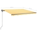 Toldo manual retráctil con LED amarillo y blanco 400x350 cm