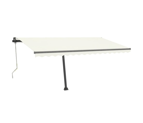 Toldo de pie automático crema 400x350 cm