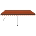 Toldo de pie automático naranja y marrón 400x350 cm