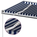 Toldo automático LED sensor de viento azul y blanco 400x350 cm