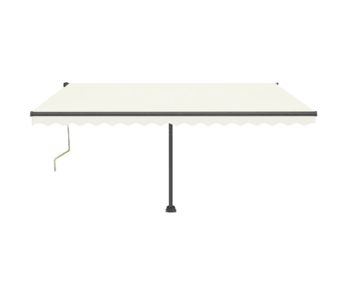 Toldo automático con LED y sensor de viento crema 400x350 cm