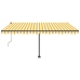 Toldo automático LED sensor de viento amarillo blanco 400x350cm