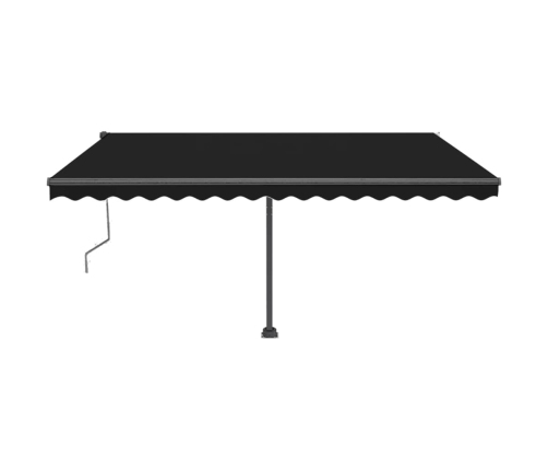 Toldo automático LED sensor de viento gris antracita 400x350 cm