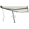 Toldo de pie retráctil manual crema 450x350 cm