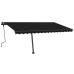 Toldo de pie retráctil manual gris antracita 450x350 cm