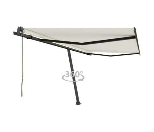 Toldo de pie automático crema 450x350 cm