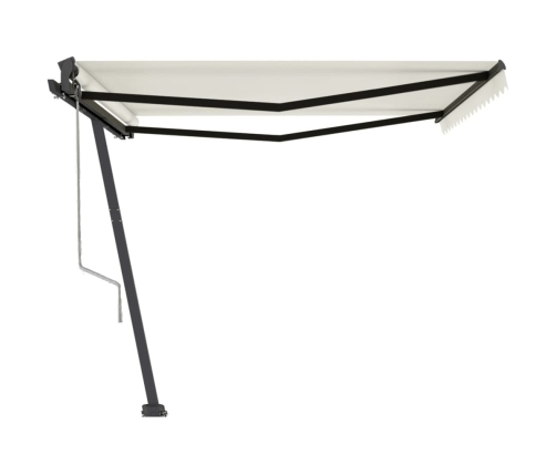 Toldo de pie automático crema 450x350 cm