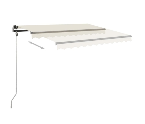 Toldo de pie automático crema 450x350 cm