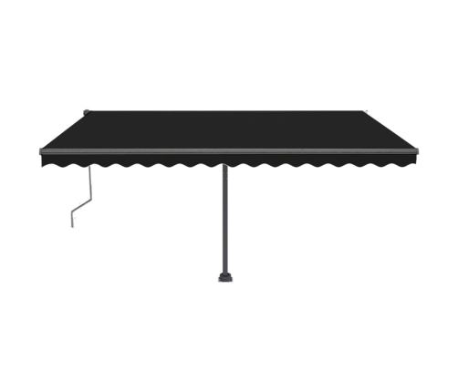 Toldo de pie automático gris antracita 450x350 cm