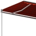 Toldo de pie automático naranja y marrón 450x350 cm