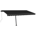 Toldo automático LED sensor de viento gris antracita 450x350 cm