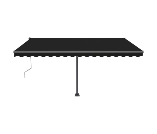 Toldo automático LED sensor de viento gris antracita 450x350 cm