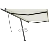 Toldo de pie retráctil manual crema 500x350 cm