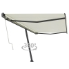 Toldo de pie automático crema 500x350 cm