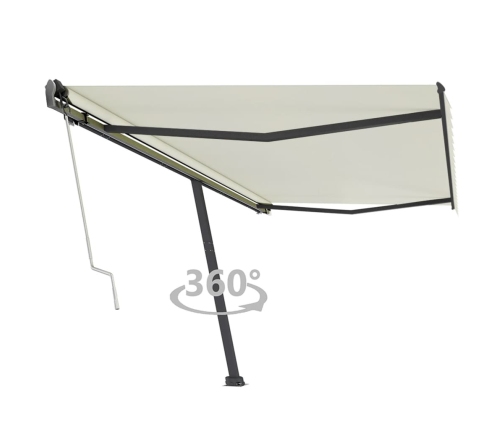 Toldo de pie automático crema 500x350 cm