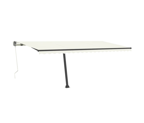 Toldo de pie automático crema 500x350 cm