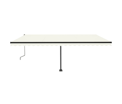 Toldo de pie automático crema 500x350 cm