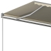 Toldo de pie automático crema 500x350 cm