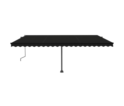 Toldo de pie automático gris antracita 500x350 cm