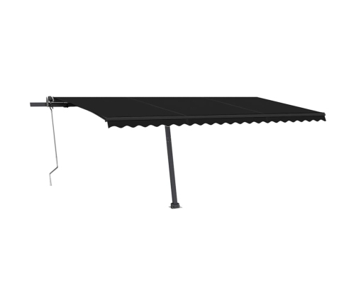 Toldo automático LED sensor de viento gris antracita 500x350 cm