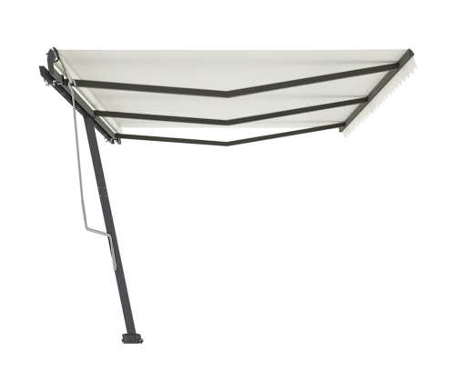 Toldo de pie retráctil manual crema 600x350 cm