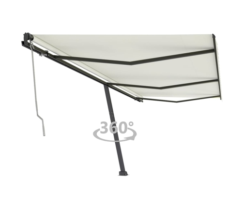 Toldo de pie automático crema 600x350 cm