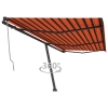 Toldo de pie automático naranja y marrón 600x350 cm