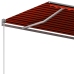 Toldo de pie automático naranja y marrón 600x350 cm