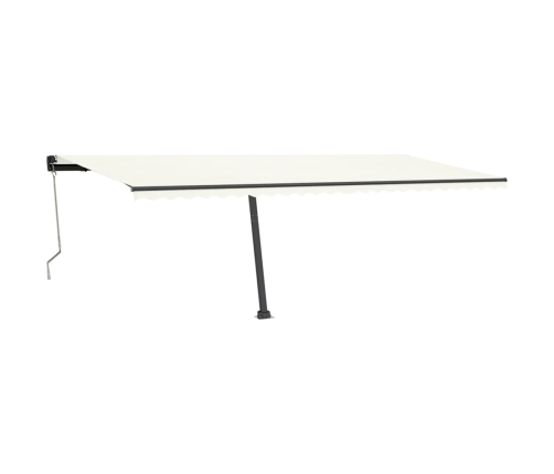 Toldo automático con LED sensor de viento crema 600x350 cm