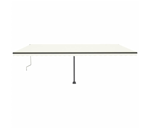 Toldo automático con LED sensor de viento crema 600x350 cm