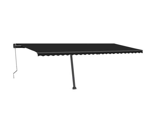 Toldo automático LED sensor de viento gris antracita 600x350 cm