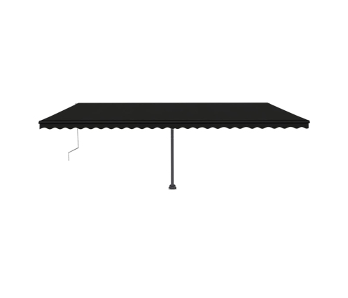 Toldo automático LED sensor de viento gris antracita 600x350 cm