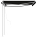 Toldo retráctil automático con postes gris antracita 3x2,5 m
