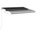 Toldo retráctil automático con postes gris antracita 3x2,5 m