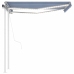 Toldo automático LED y sensor de viento azul y blanco 3x2,5 m