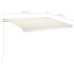 Toldo retráctil automático con postes crema 3,5x2,5 m