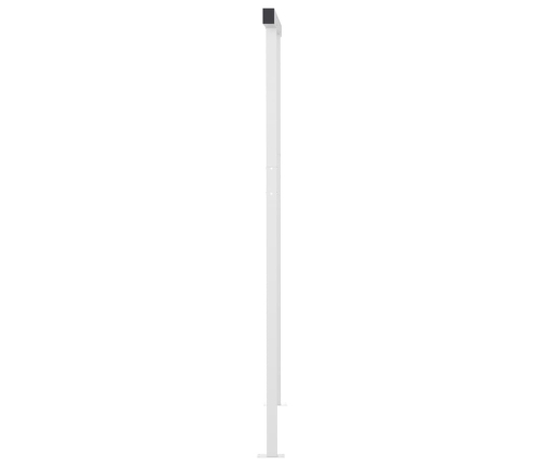 Toldo retráctil automático con postes crema 3,5x2,5 m
