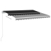 Toldo retráctil automático con postes gris antracita 3,5x2,5 m