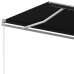 Toldo retráctil automático con postes gris antracita 3,5x2,5 m