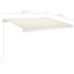 Toldo automático LED sensor de viento crema 3,5x2,5 m