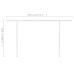 Toldo manual retráctil con postes azul y blanco 4x3 m