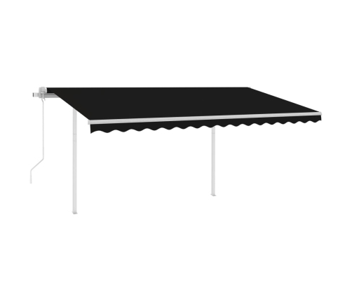 Toldo automático con LED y sensor de viento antracita 4x3 m