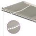 Toldo retráctil manual con luz LED color crema 4,5x3 m