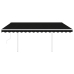 Toldo retráctil automático con postes gris antracita 4,5x3 m