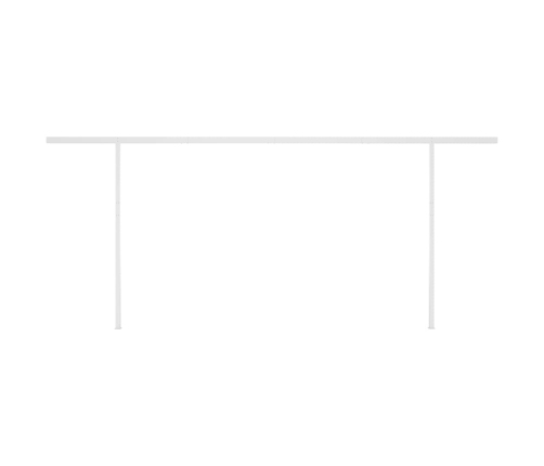 Toldo retráctil automático con postes gris antracita 5x3 m