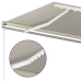 Toldo automático con LED y sensor de viento crema 5x3 m