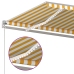 Toldo automático LED sensor de viento amarillo y blanco 6x3 m