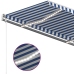 Toldo manual retráctil con LED azul y blanco 4x3,5 m