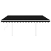 Toldo retráctil automático con postes gris antracita 4,5x3,5 m
